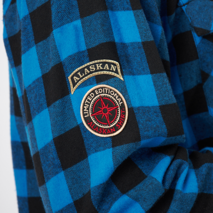 Рубашка Alaskan фланелевая синяя клетка XXXL