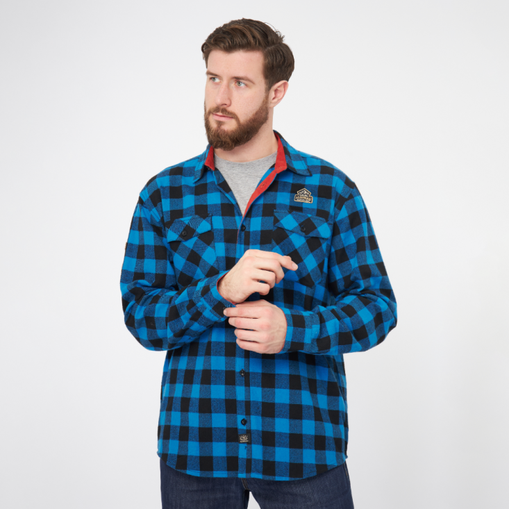 Рубашка Alaskan фланелевая синяя клетка XXXL