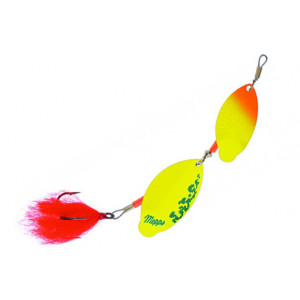 Блесна вращ. Mepps TANDEM PIKE, OR/Chartreuse/SILVER (блистер)